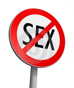 Why is it only legitimate when we take away the sex? No sex sign.